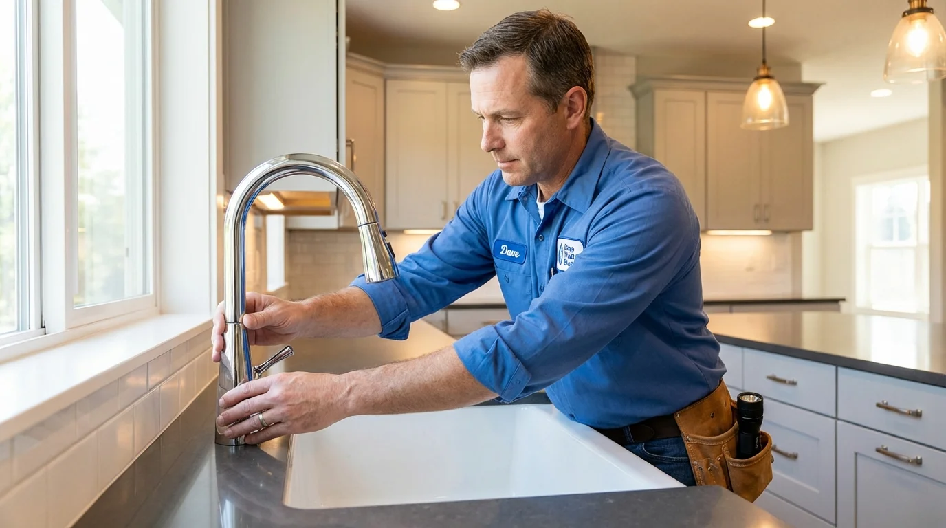 Kitchen faucet installation by Johns Plumbing LLC in Imlay City