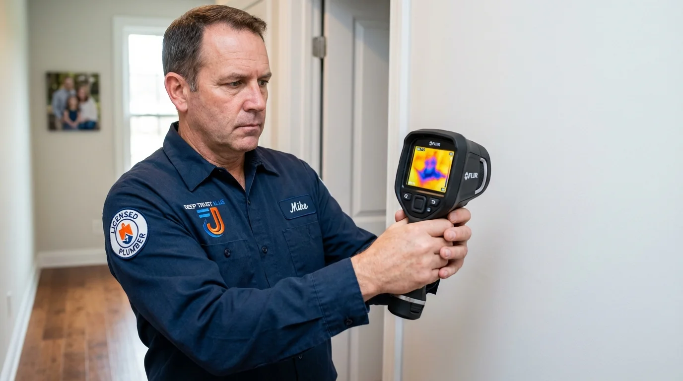 Thermal imaging leak detection by Johns Plumbing LLC in Imlay City