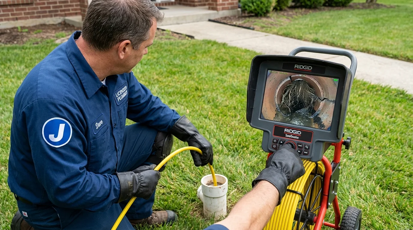Sewer camera inspection being performed by Johns Plumbing LLC in Imlay City